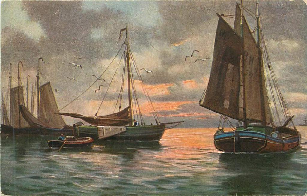 381-310-029 Zeilboten, Verzenden, Voor 1920