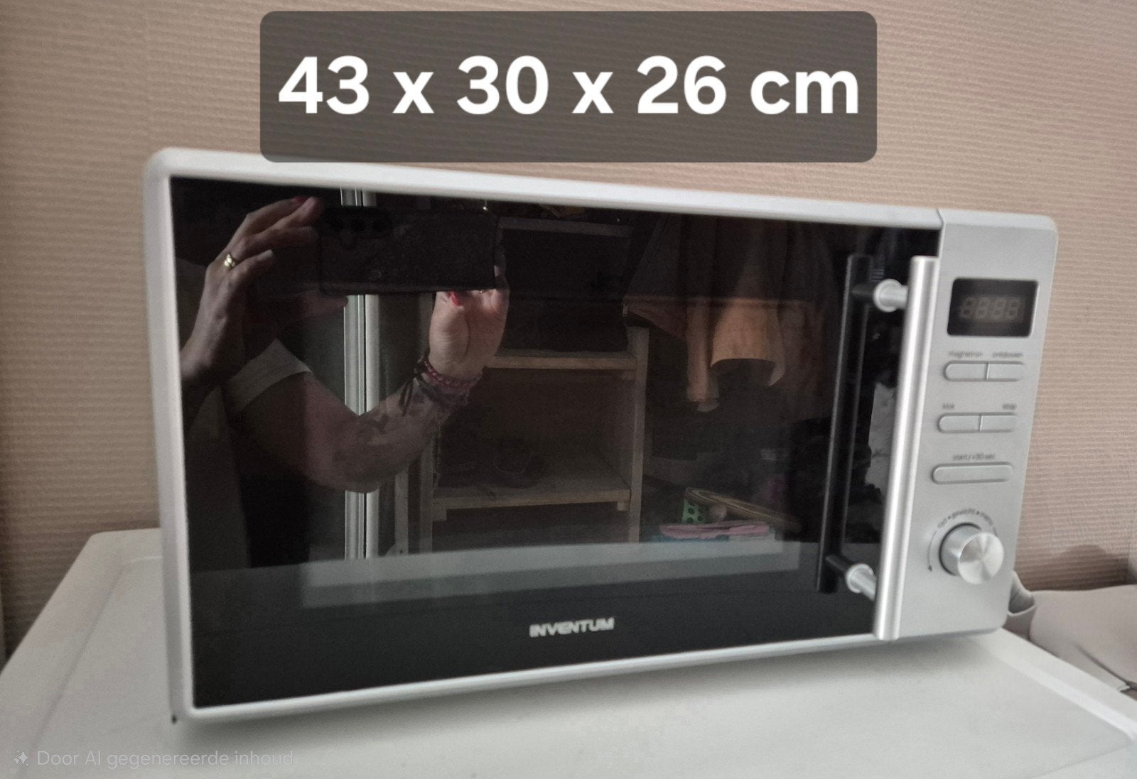 Kleine degelijke Magnetron - 20L, 800W, Ophalen, Minder dan 45 cm, Draaiplateau, Vrijstaand
