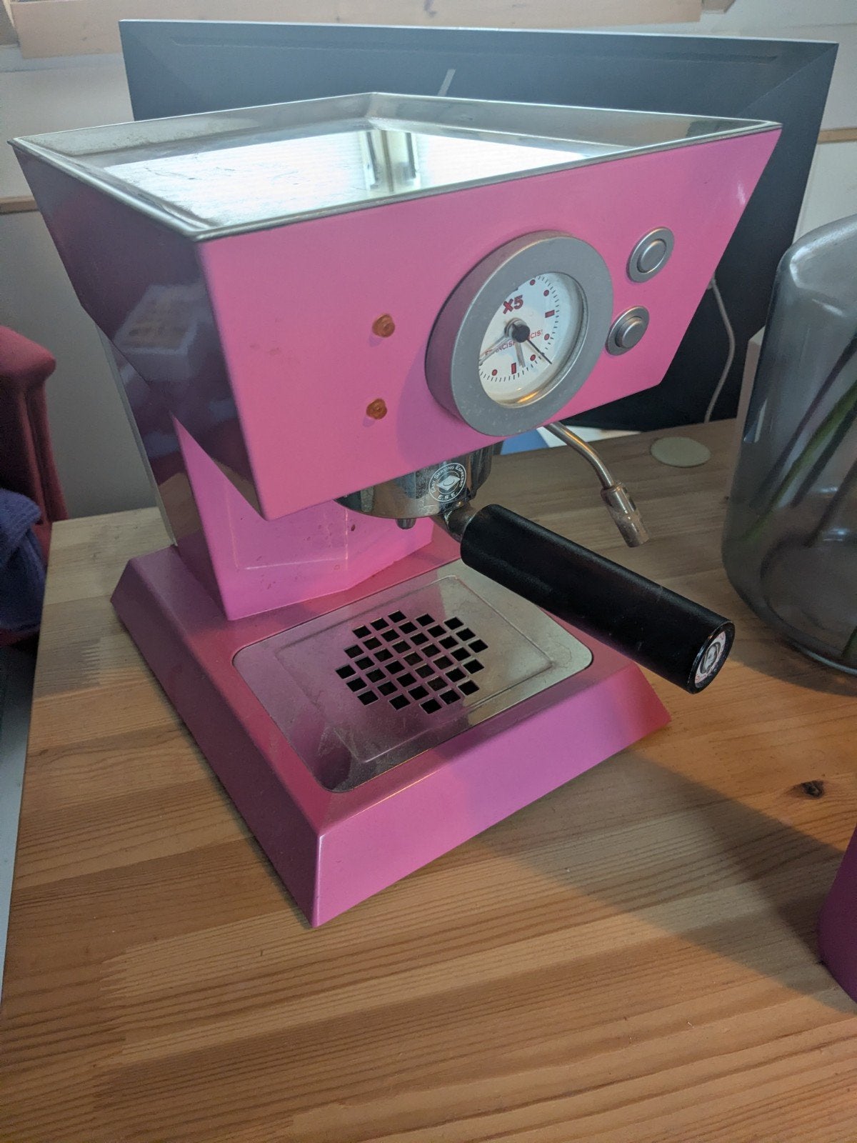 Francis Francis X5 ESE Espresso Machine - Roze, Ophalen of Verzenden, Espresso apparaat