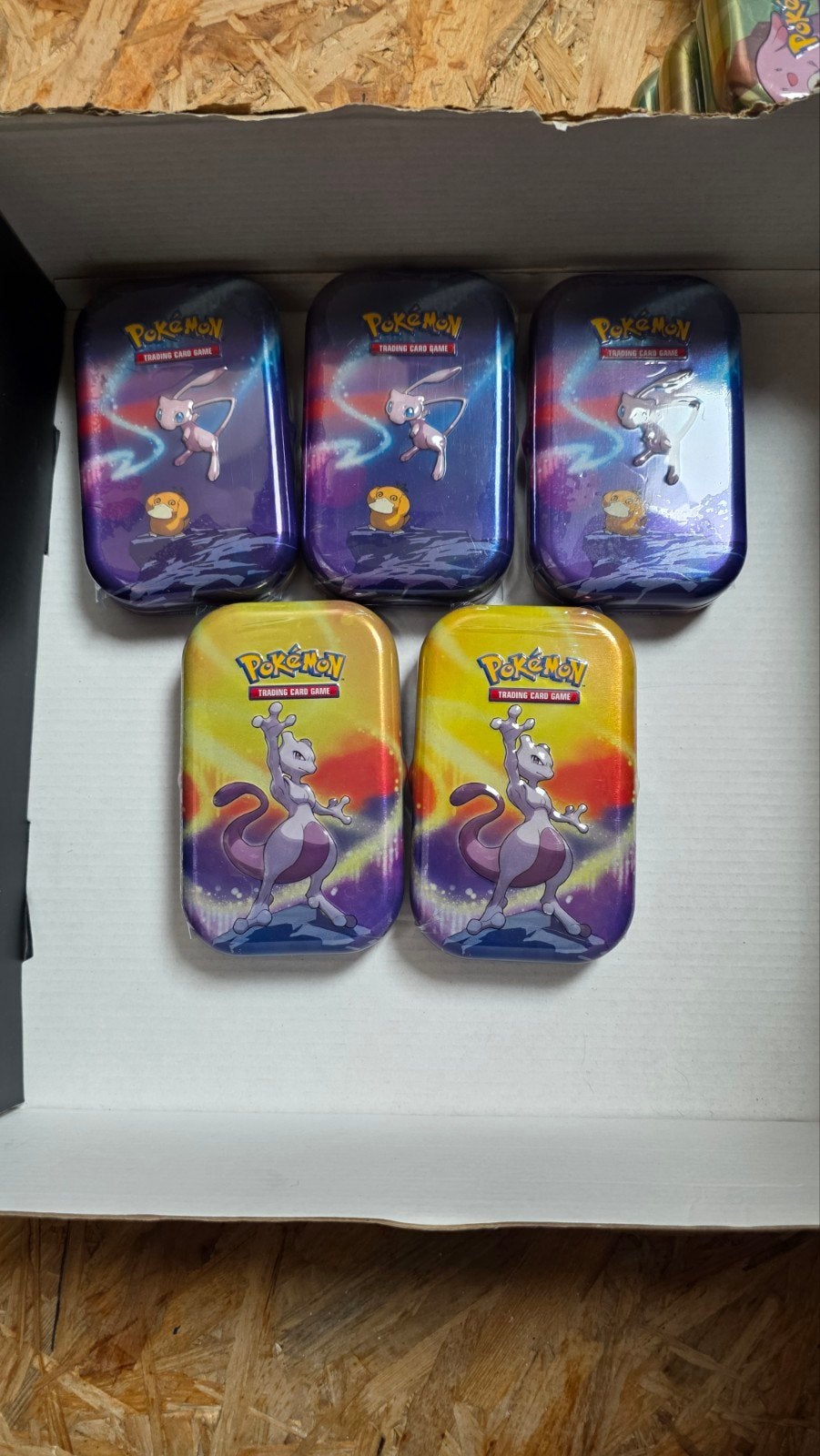 5 gesealde Pokémon Kanto Power Mini Tins (Mew & Mewtwo), Ophalen of Verzenden, Nieuw, Overige typen