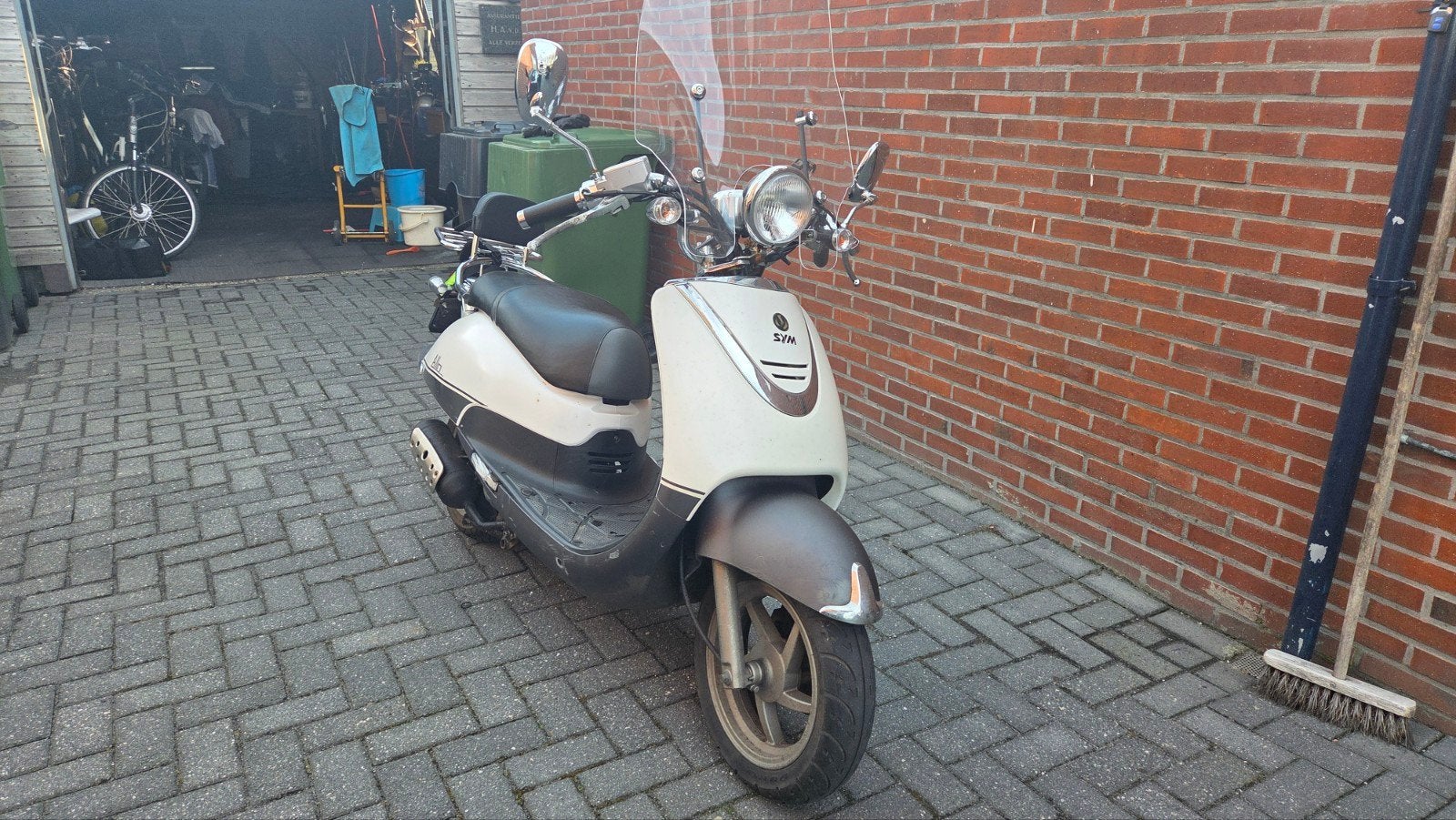 Sym Allo Scooter - Wit/Zwart, Goed Onderhouden, Ophalen, Gebruikt, Maximaal 45 km/u, Allo