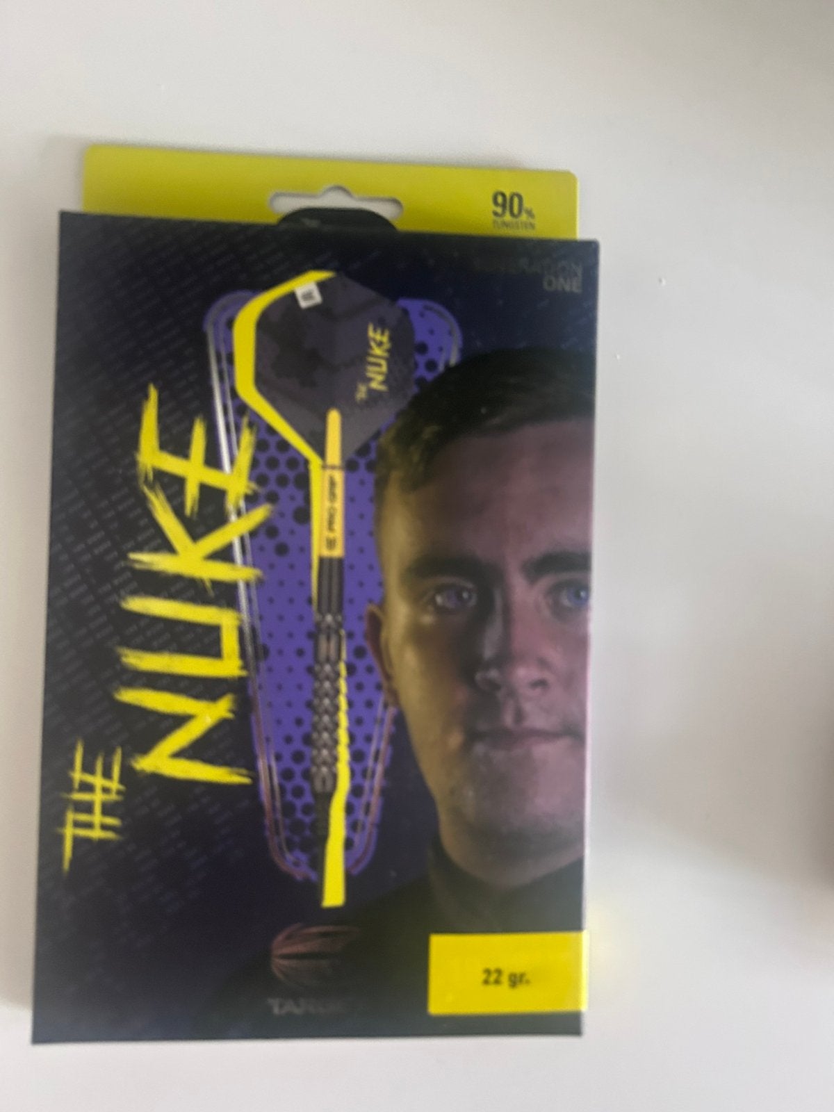 Target Luke Littler The Nuke G1 22g, Ophalen of Verzenden, Zo goed als nieuw, Pijlen