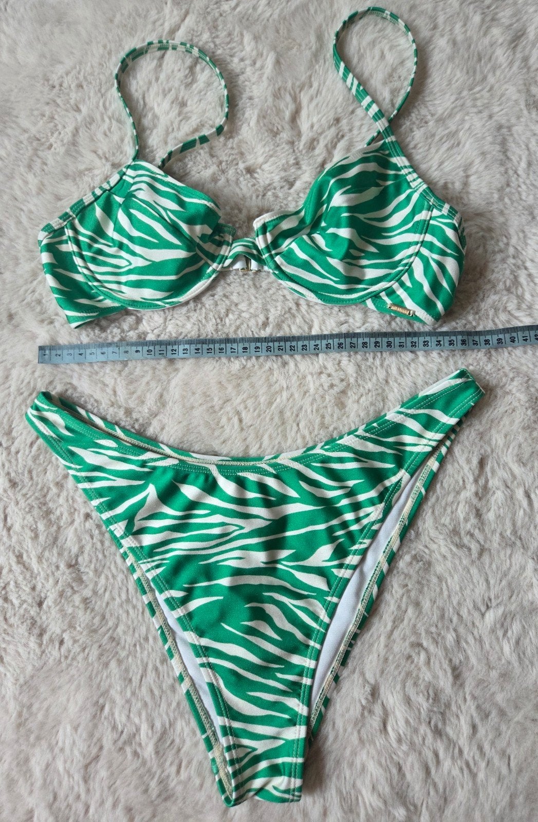 Loavies Bikini Groen/Gebroken Wit, Kleding | Dames, Ophalen of Verzenden, Bikini, Groen, Loavies