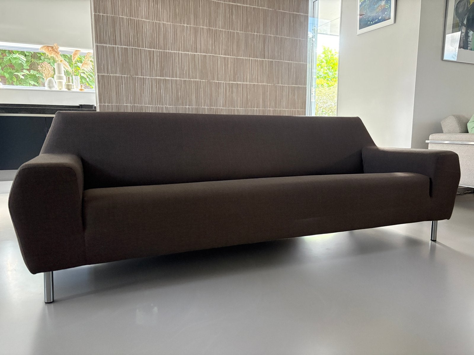 Roels 3-zits designbank - Bruin, Ophalen, Gebruikt, Driepersoons, 75 tot 100 cm