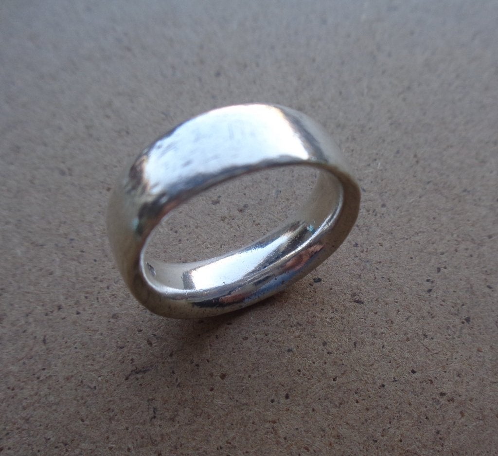 zilveren gladde unisex ring [937], 18 tot 19, Ophalen of Verzenden, Zo goed als nieuw, Dame of Heer