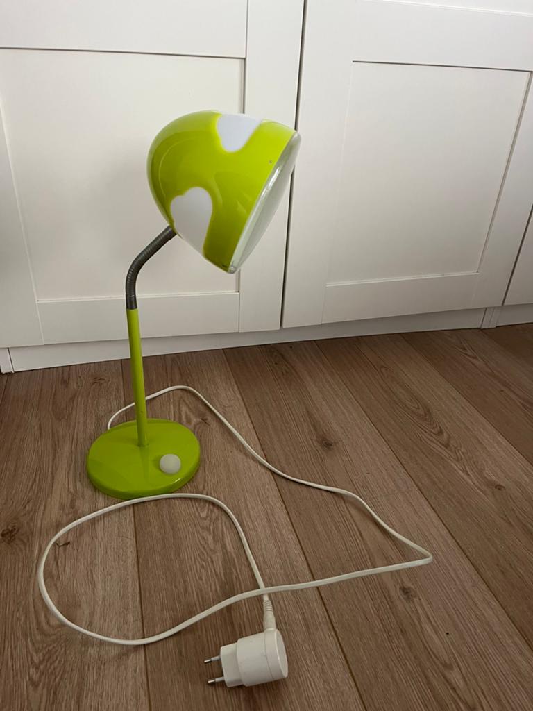Groene wolken bureaulamp met flexibele hals Ikea., Ophalen of Verzenden, Gebruikt, Retro, 50 tot 75 cm
