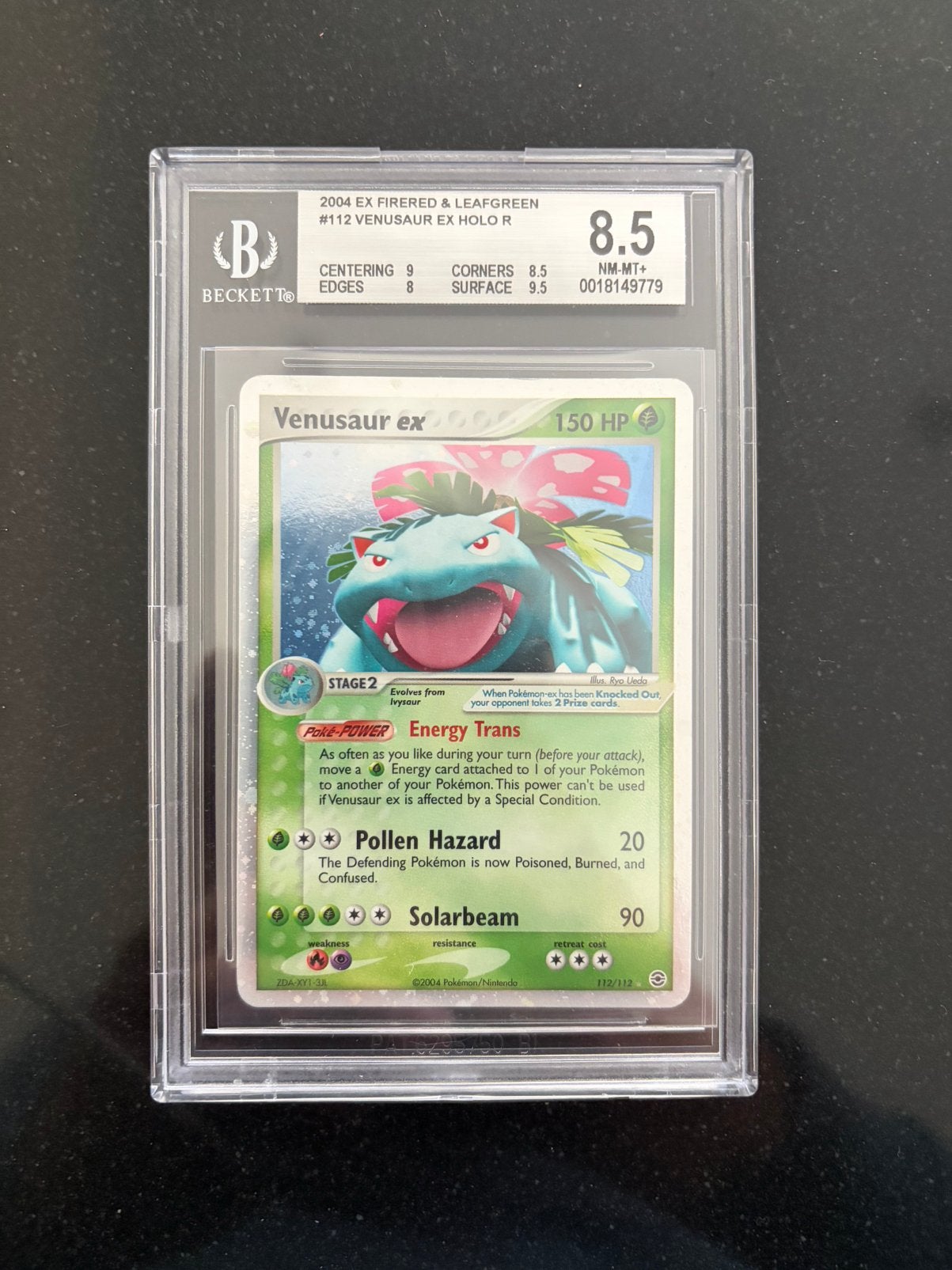 Venusaur ex Holo R 2004 EX FRLG BGS 8.5 Pokémon kaart, Ophalen of Verzenden, Zo goed als nieuw, Losse kaart