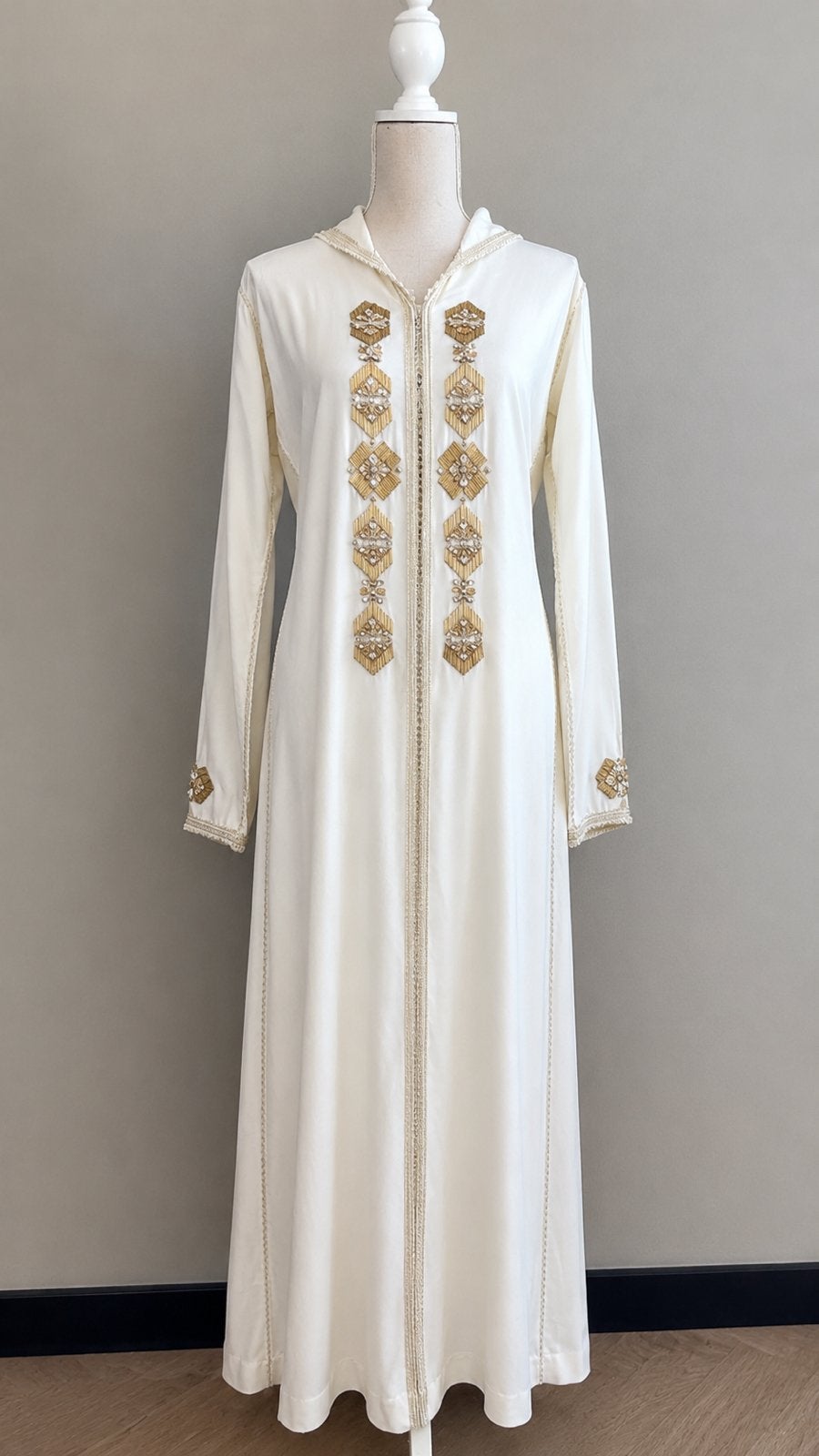 Witte djelleba, Kleding | Dames, Ophalen of Verzenden, Zo goed als nieuw, Wit, Overige typen