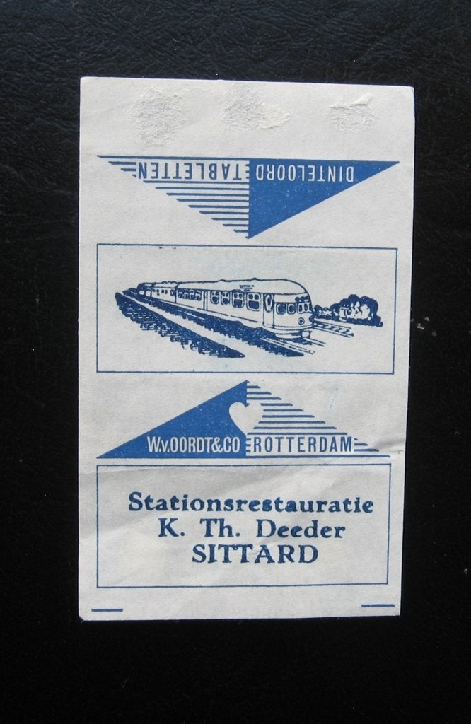 17-5771 Sittard - wikkel Stationsrestauratie, Ophalen of Verzenden, Nederland