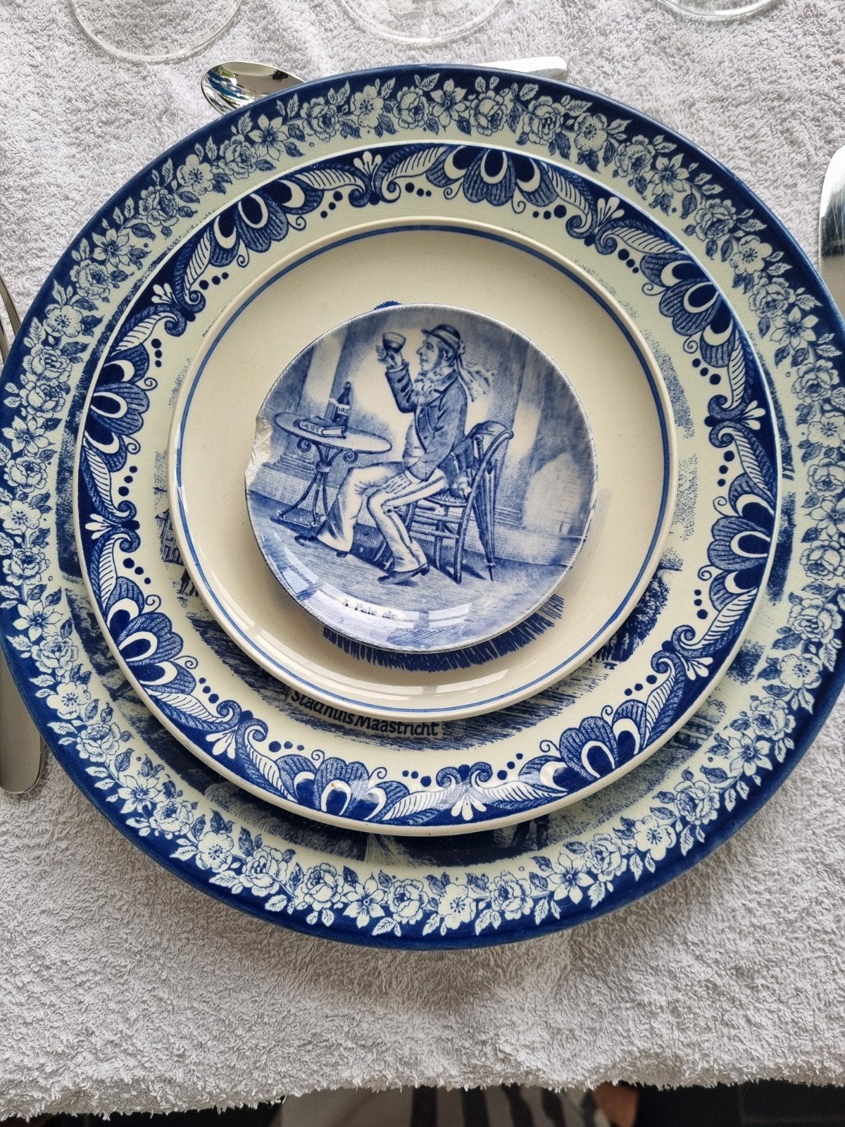 Myott Royal Mail borden - Blauw/wit diner, Antiek en Kunst, Antiek | Servies los, Ophalen of Verzenden