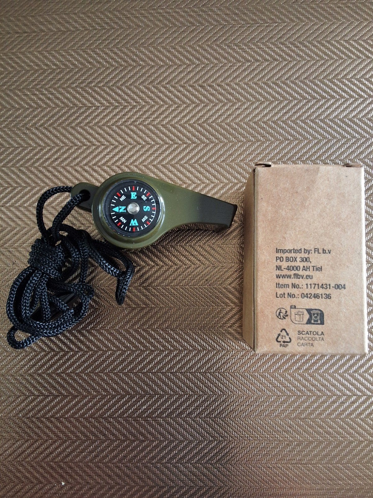 Survival Fluitje met Kompas en Thermometer, Ophalen of Verzenden, Nieuw