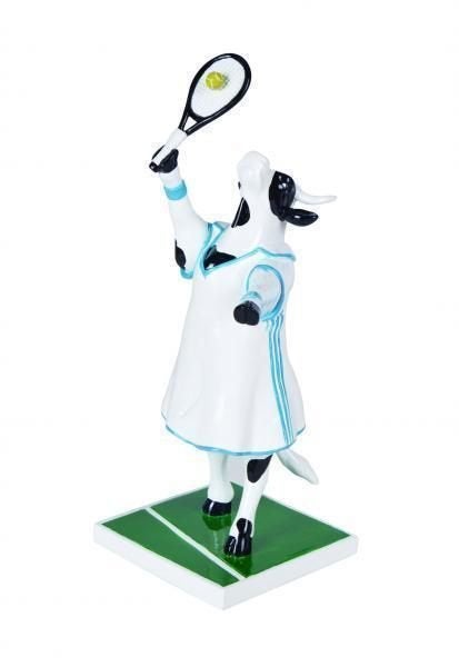 Nieuw Cow Parade koe Tennis cow medium gratis verzending., Antiek en Kunst, Kunst | Designobjecten, Ophalen of Verzenden, Beeld
