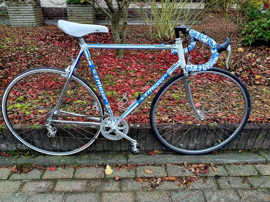 Oldtimer racefiets f. Moser racefiets fr 57 Campagnolo, Ophalen, Jaren '60 of nieuwer, Velgrem, Francesco Moser
