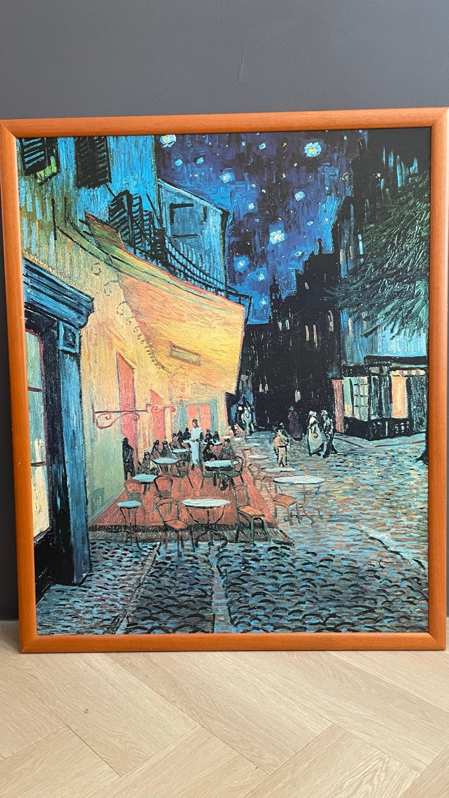 Van Gogh 'Caféterras bij nacht' reproductie, Ophalen, Impressionistisch, Print, Ingelijst