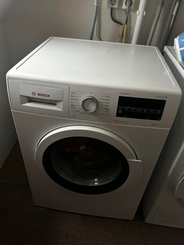 Bosch Serie 6 VarioPerfect Wasmachine - 8kg, Ophalen, 1200 tot 1600 toeren, Gebruikt, 8 tot 10 kg