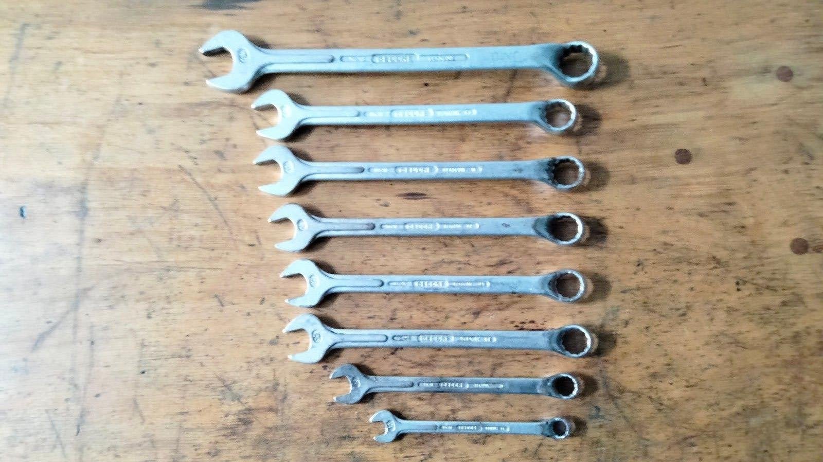 8 stuks Gedore 1B ringsteeksleutels / ring-steeksleutels, Ophalen of Verzenden, Gebruikt