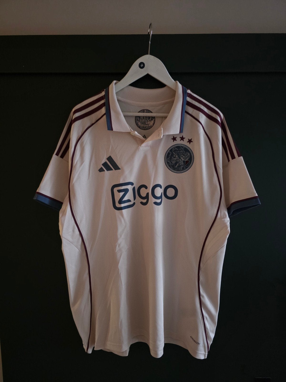 Ajax derde shirt 2025/2026 - Maat XL - Zo goed als nieuw, Beige, Maat 56/58 (XL), Ophalen of Verzenden, Zo goed als nieuw
