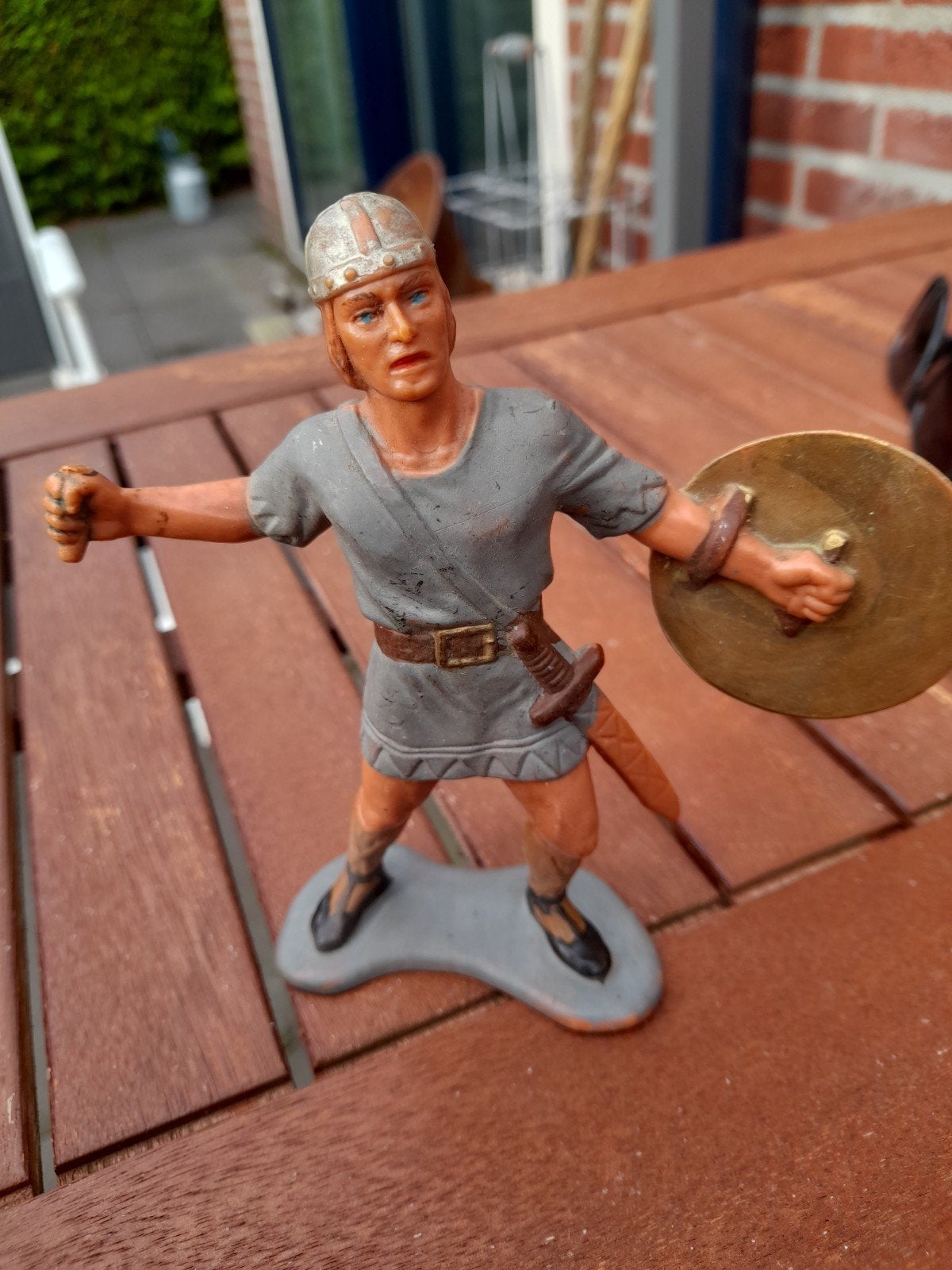 Vintage Romeinse soldaat speelgoedfiguur, Ophalen of Verzenden, Gebruikt