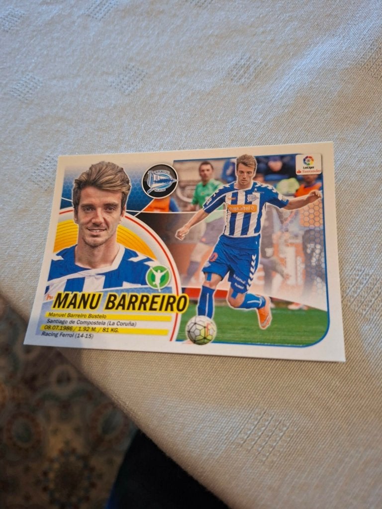 Panini / Sticker / Manu Barreiro /Deportivo Alaves/2016-2017, Ophalen of Verzenden, Nieuw, Buitenlandse clubs, Poster, Plaatje of Sticker