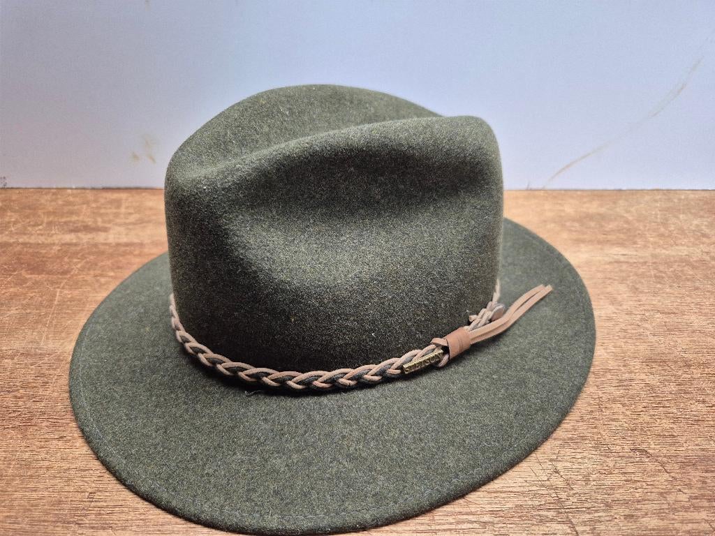 Stetson Caribou safari hoed Top! Maat 58, groen., Stetson, Hoed, Ophalen of Verzenden, Zo goed als nieuw