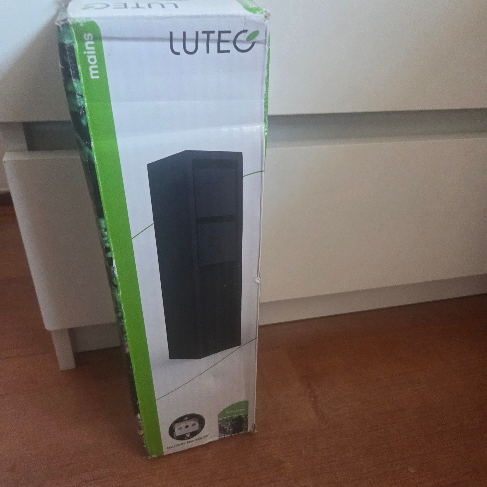 Lutec Buitenlamp Zwart - Nieuw in doos, Ophalen, Overige materialen, Staande lamp, Nieuw