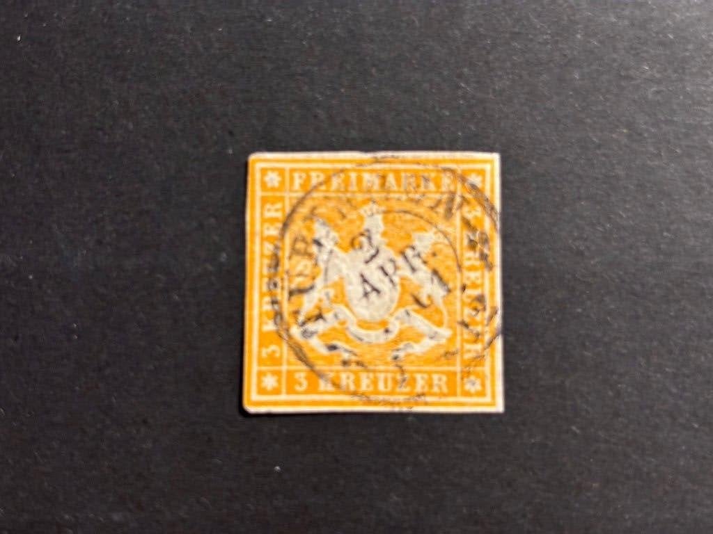 Württemberg Michel no. 12, Ophalen of Verzenden, Overige periodes, Gestempeld