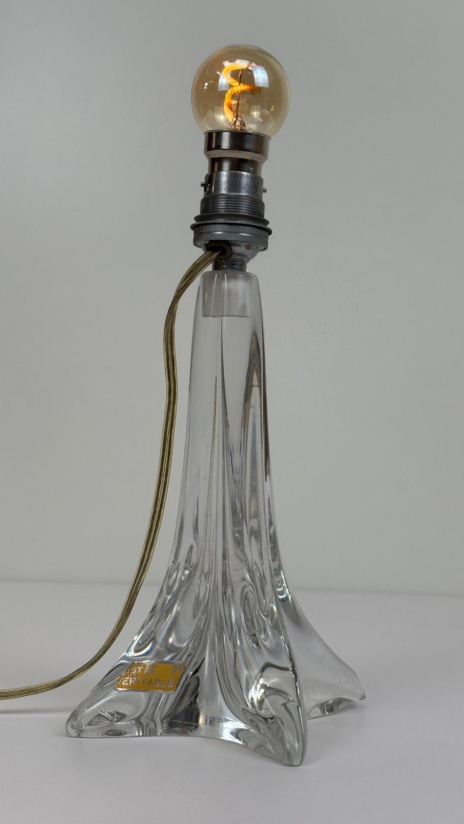 Val Saint Lambert antiek Frans design tafellamp kristal, Ophalen of Verzenden