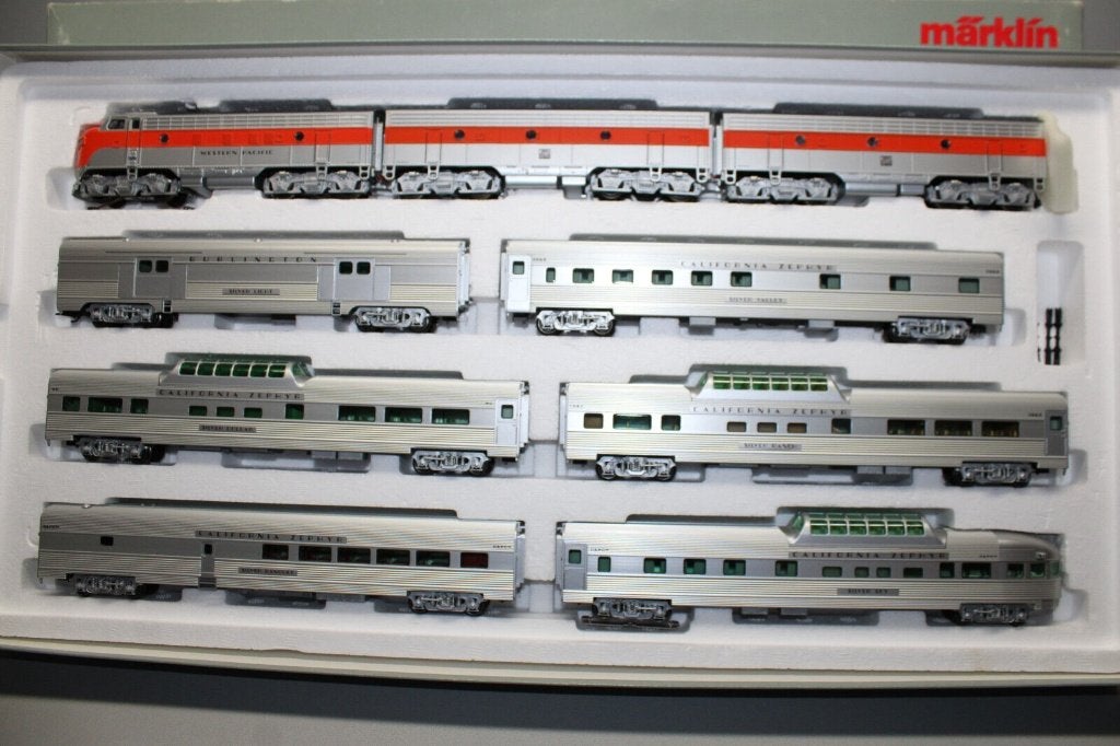 Märklin 26600 Western Pacific set loc F7 personentrein trein, Hobby en Vrije tijd, Modeltreinen | H0, Wisselstroom, Locomotief
