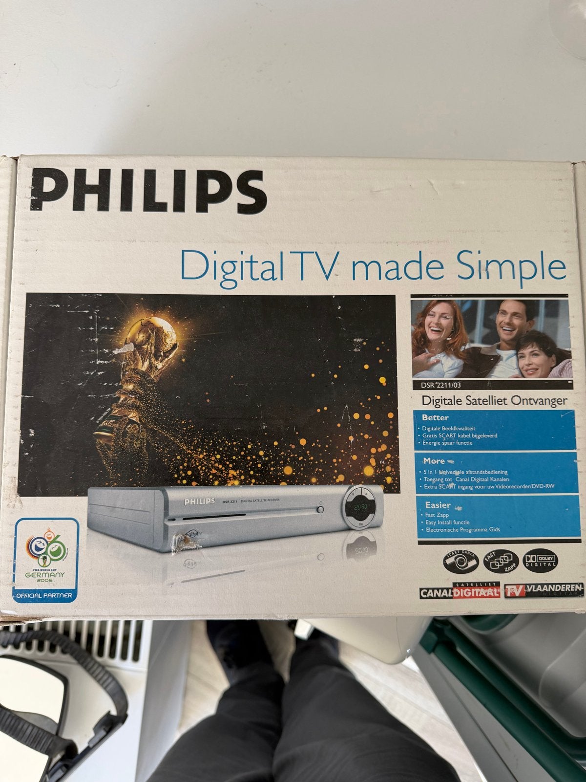 Philips DSR 2211/03 Digitale Satelliet Ontvanger, Ophalen of Verzenden, Gebruikt, Philips