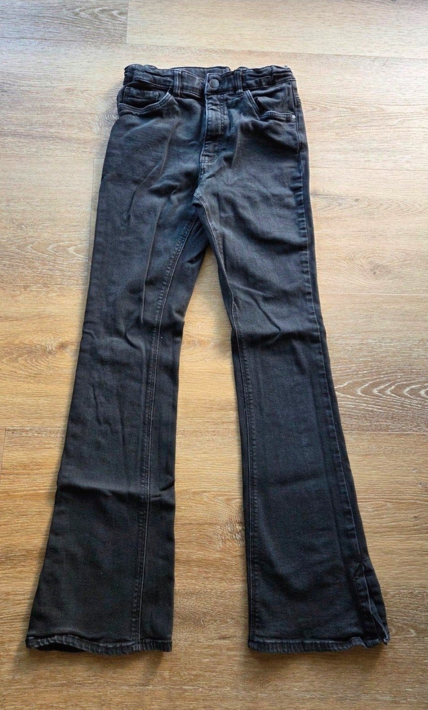 Flared jeans maat 158 Hema, Hema, Ophalen of Verzenden, Gedragen, Zwart