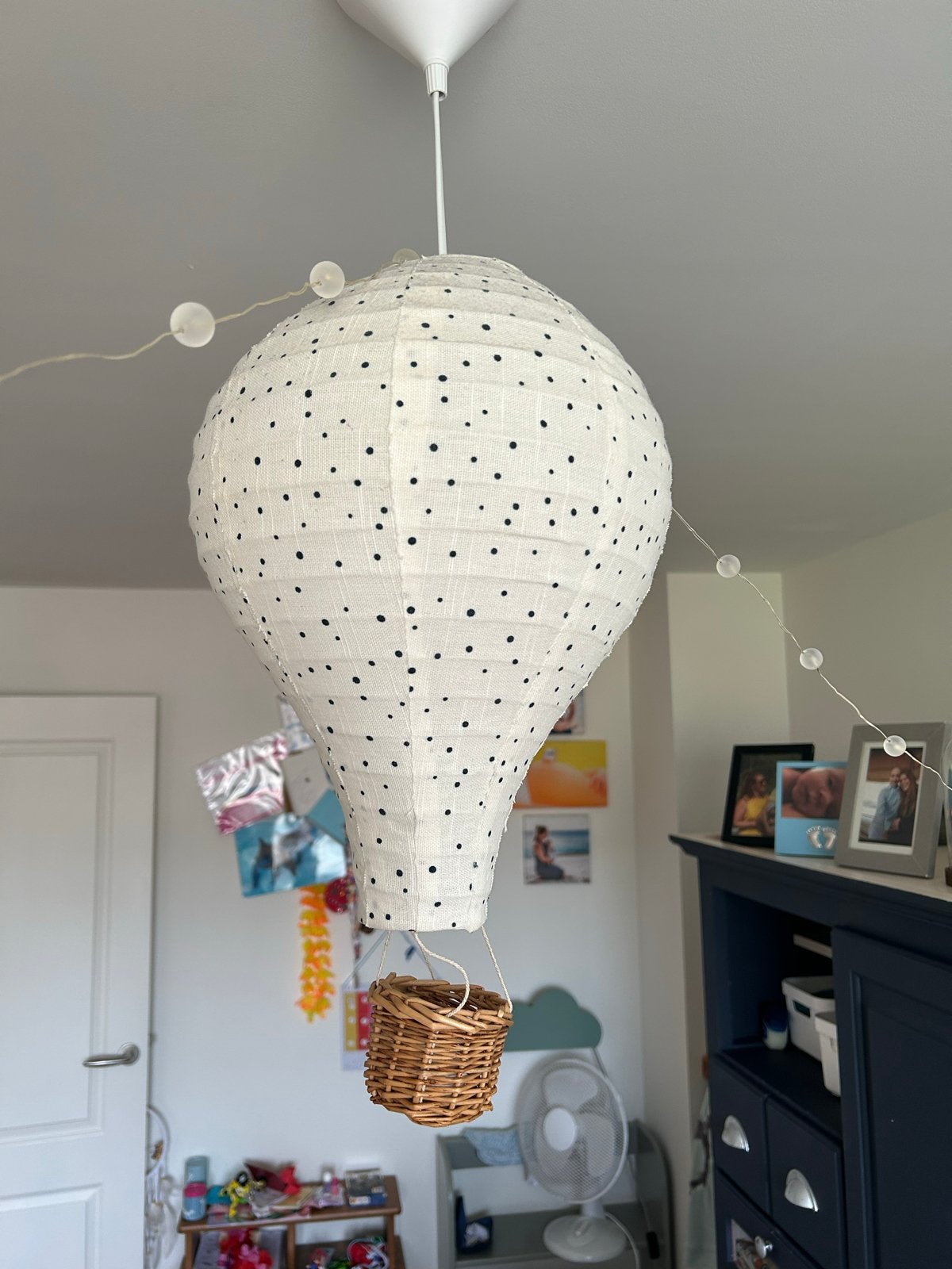 Lamp luchtballon, Ophalen, Gebruikt, Textiel, Wit