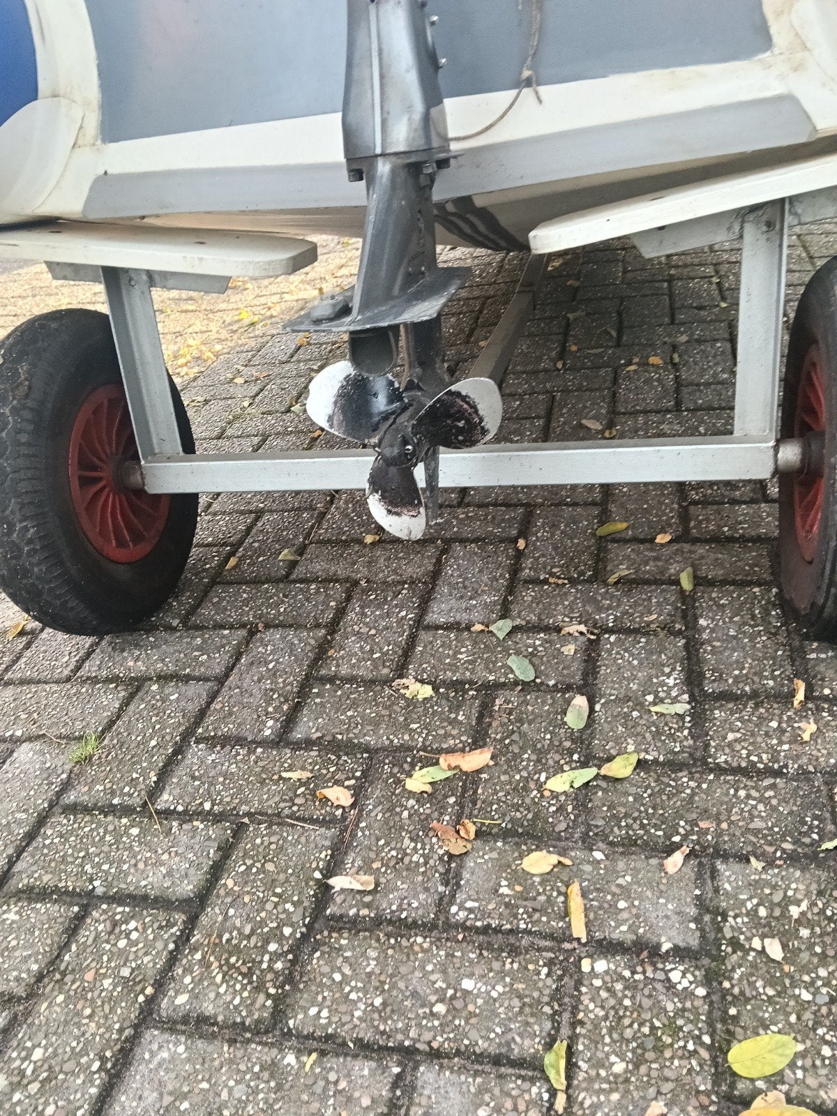 Foto 10 van rubberboot met buitenboordmotor/motor en trailer