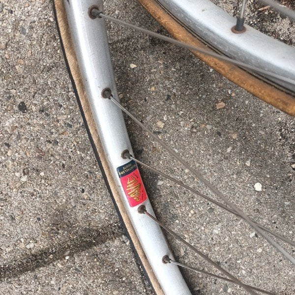 wielset mavic monthlery route voor tubes oldtimer racefiets, Gebruikt, Aluminium, Mavic, Racefiets