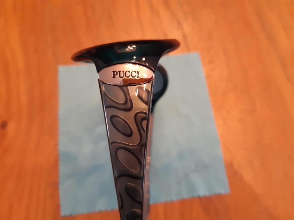 Emilio Pucci zonnebril petrolgroen met print op brilpoten, Overige merken, Zonnebril op sterkte, Ophalen of Verzenden, Zo goed als nieuw