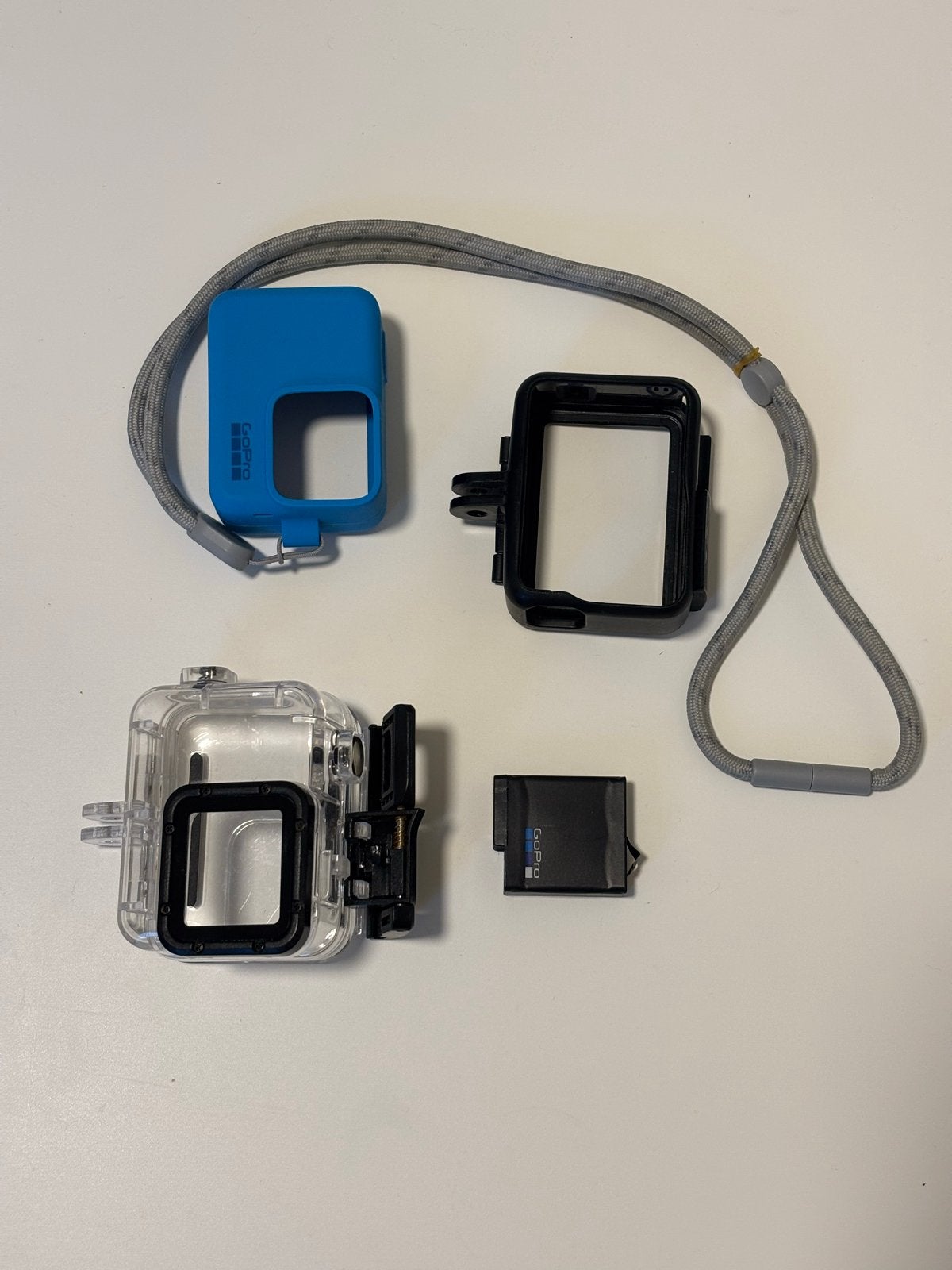 GoPro Hero 6 accessoires: onderwatercase, batterij, silicone, Audio, Tv en Foto, Actiecamera's, Ophalen of Verzenden, Zo goed als nieuw