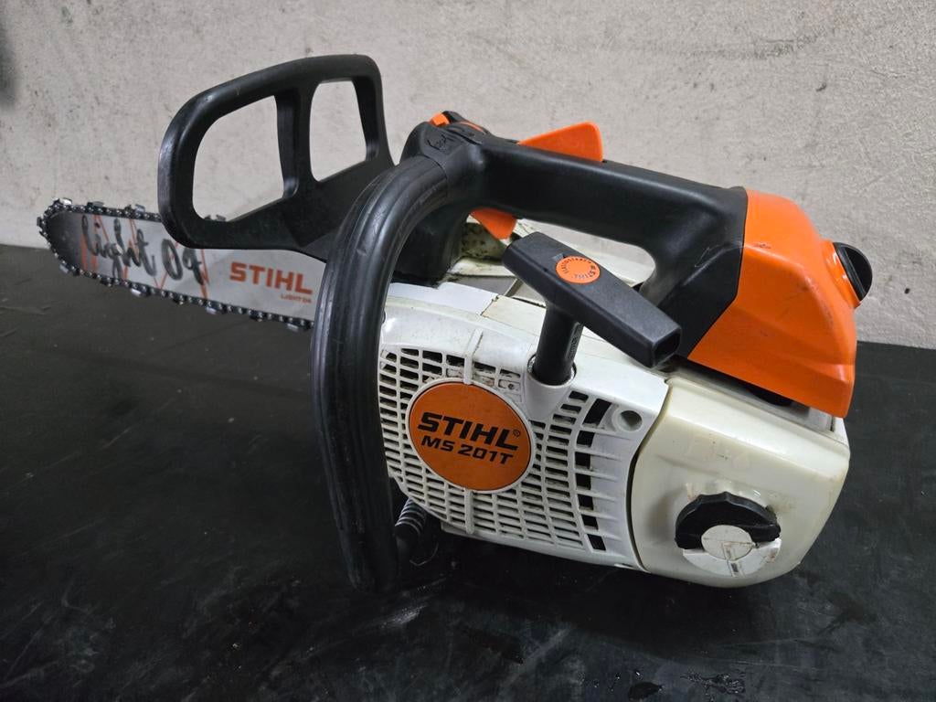 Nette Stihl MS201T Tophandle kettingzaag | Nieuw 35cm blad, Tuin en Terras, Stihl MS 201 T, Gebruikt, Stihl MS201T kettingzaag tophendel