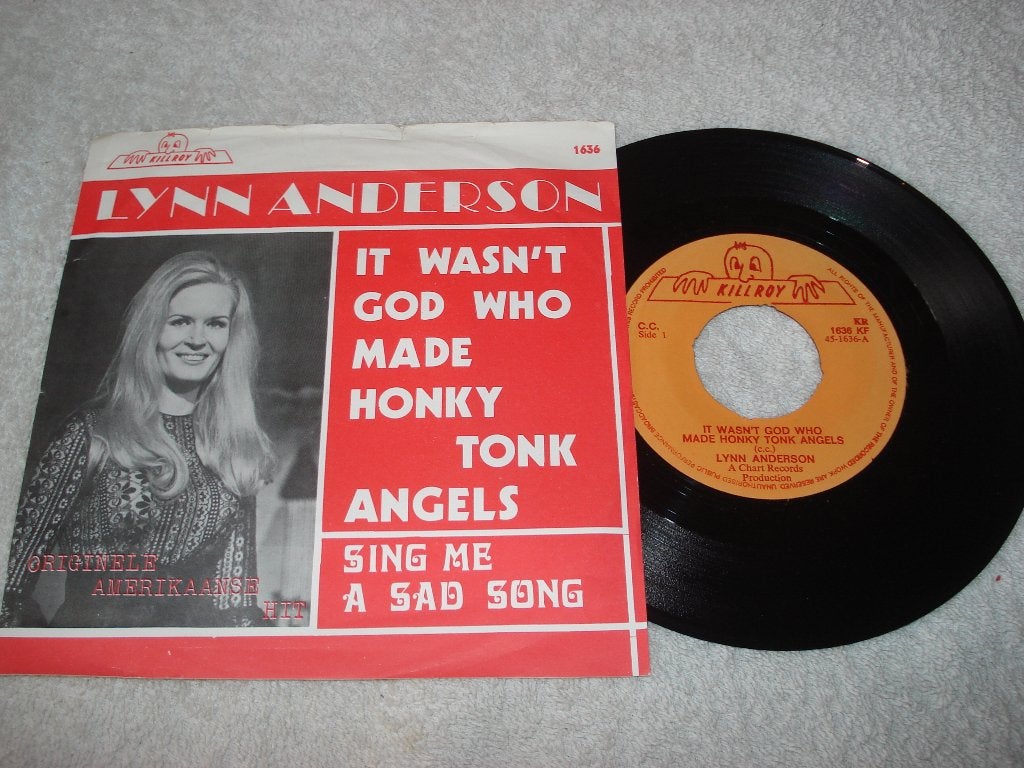 Lynn Anderson    it Wasnt god Who made Honky Tonk   Orgineel, Fotohoes, Ophalen of Verzenden, Zo goed als nieuw, Country en Western