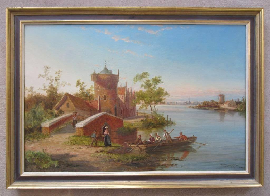 ENGELS==William Raymond Dommersen 1859-1927==rivierlandschap, Ophalen