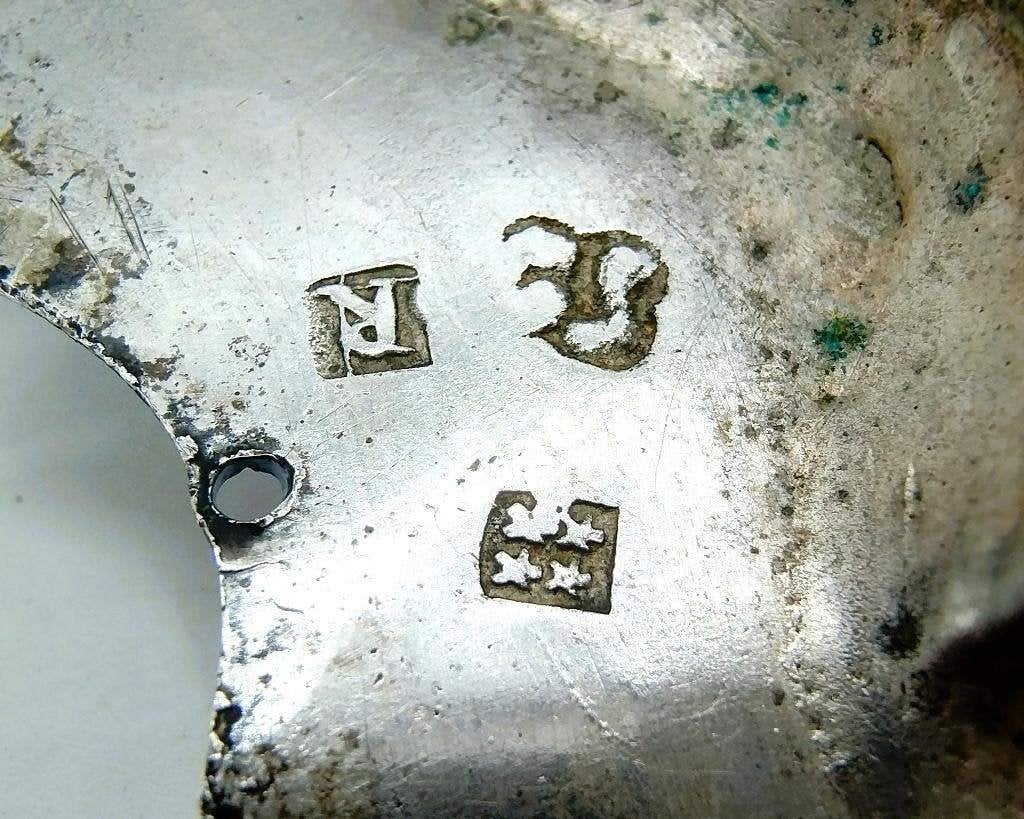 Zilveren papegaaienbeugel, G. Swaantjes, Schoonhoven, 1789, Verzenden, Zilver