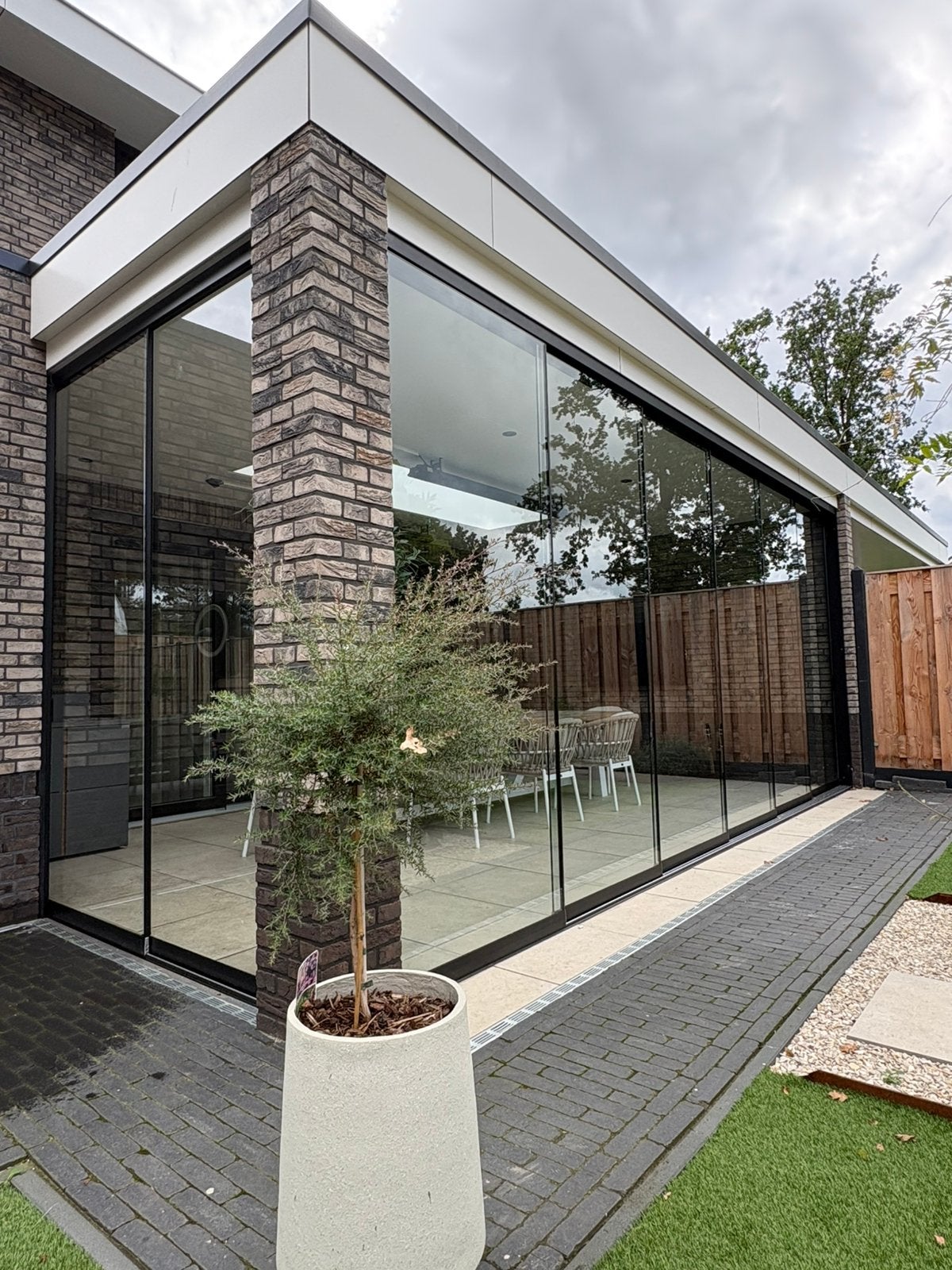 Glazen schuifwanden Veranda Overkapping Serre, Ophalen, Nieuw, Veranda