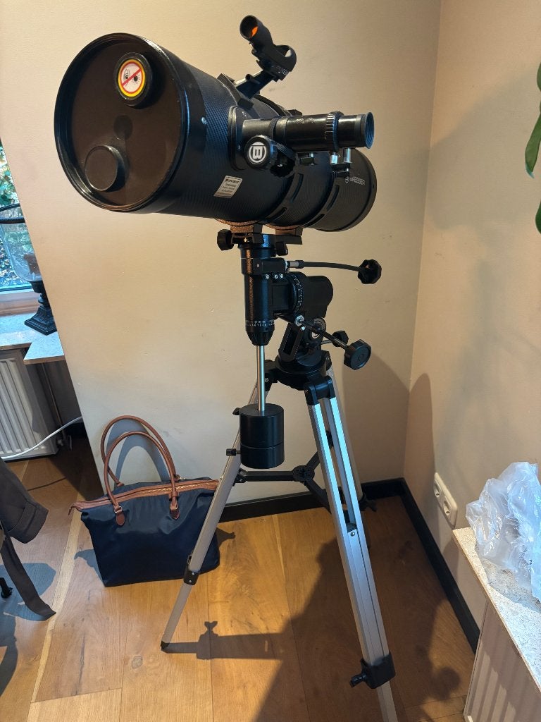 Bresser telescoop, Ophalen, Lenzentelescoop (refractor), 80 tot 200 mm, Met statief