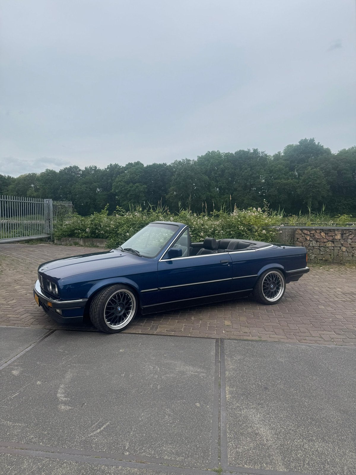 BMW 1986 Blauw, Zwart, Cabriolet, Leder, Particulier