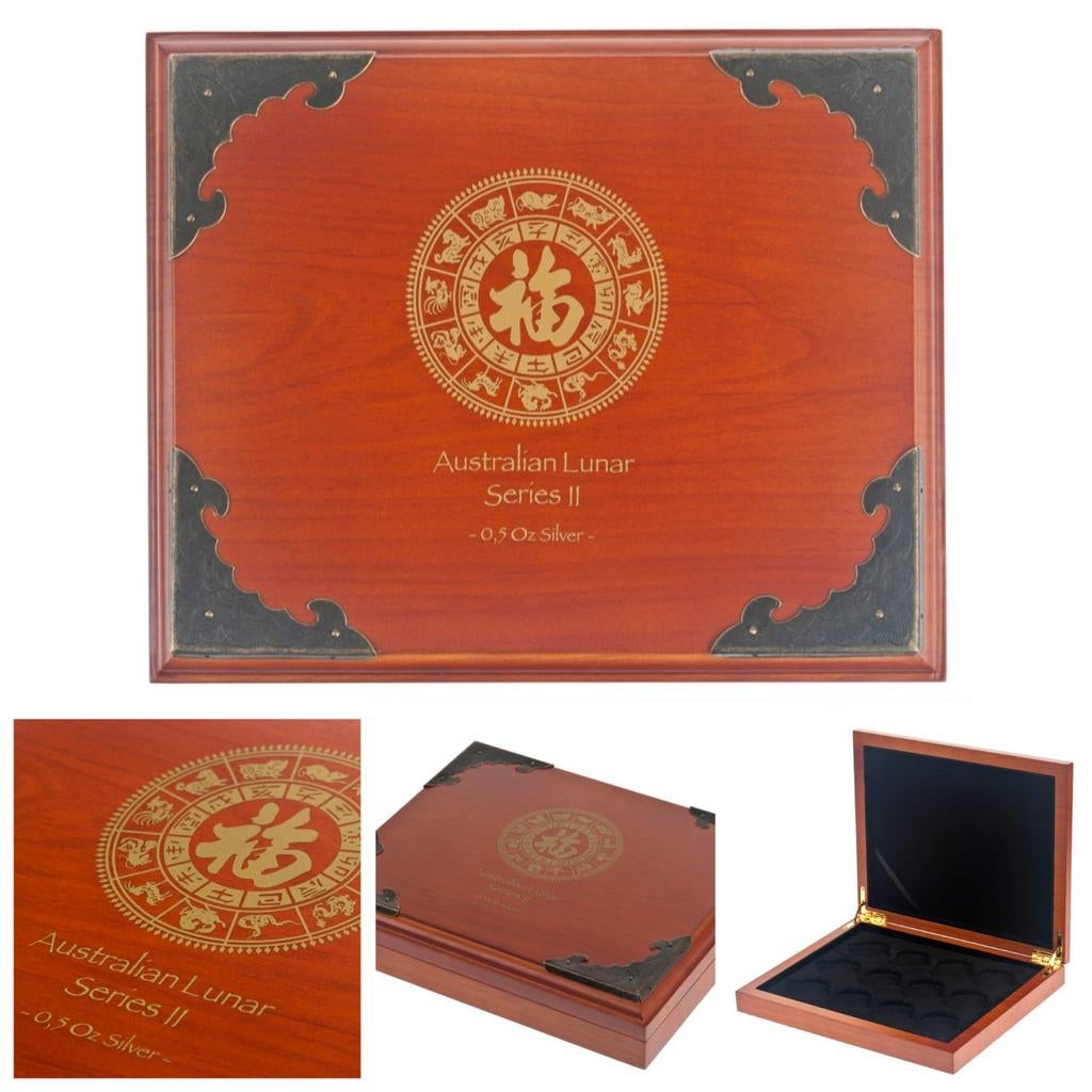 Lunar 2 muntenbox voor 0.5 oz zilveren muntjes, Ophalen of Verzenden