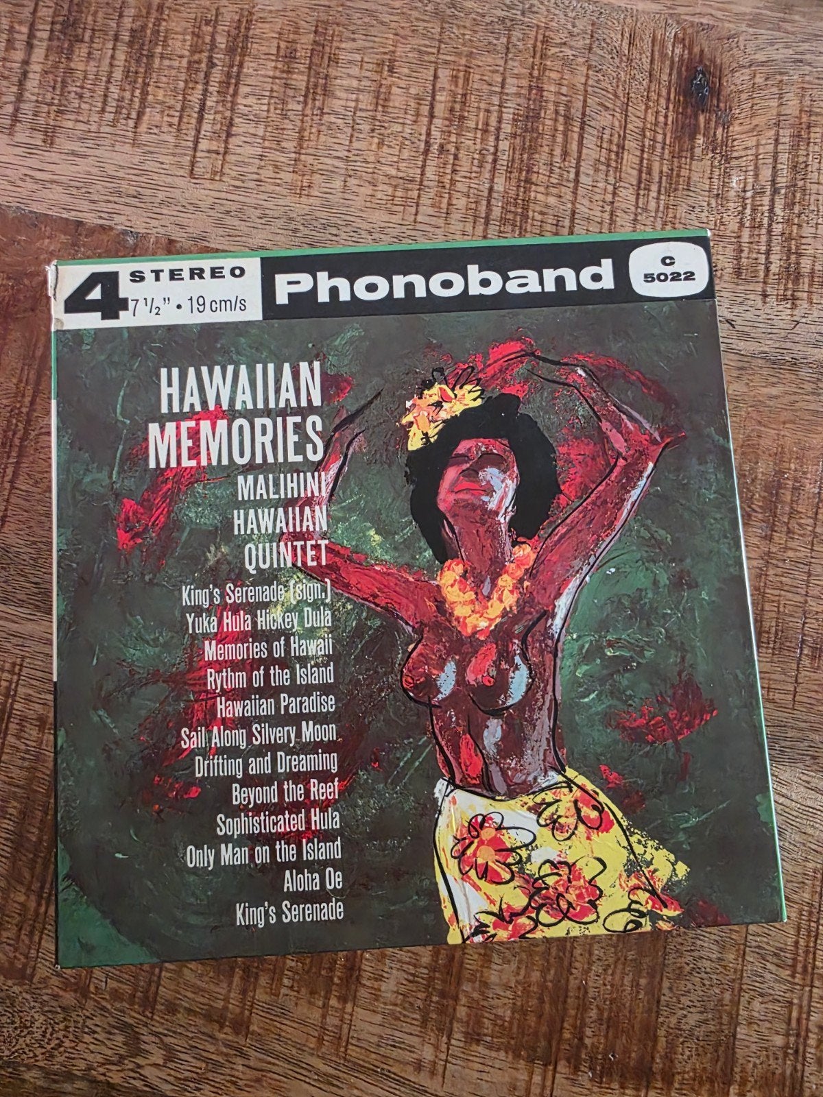 Reel to Reel Tape: Hawaiian Memories - Phonoband, Gebruikt, Wereldmuziek, 1 bandje, Ophalen of Verzenden