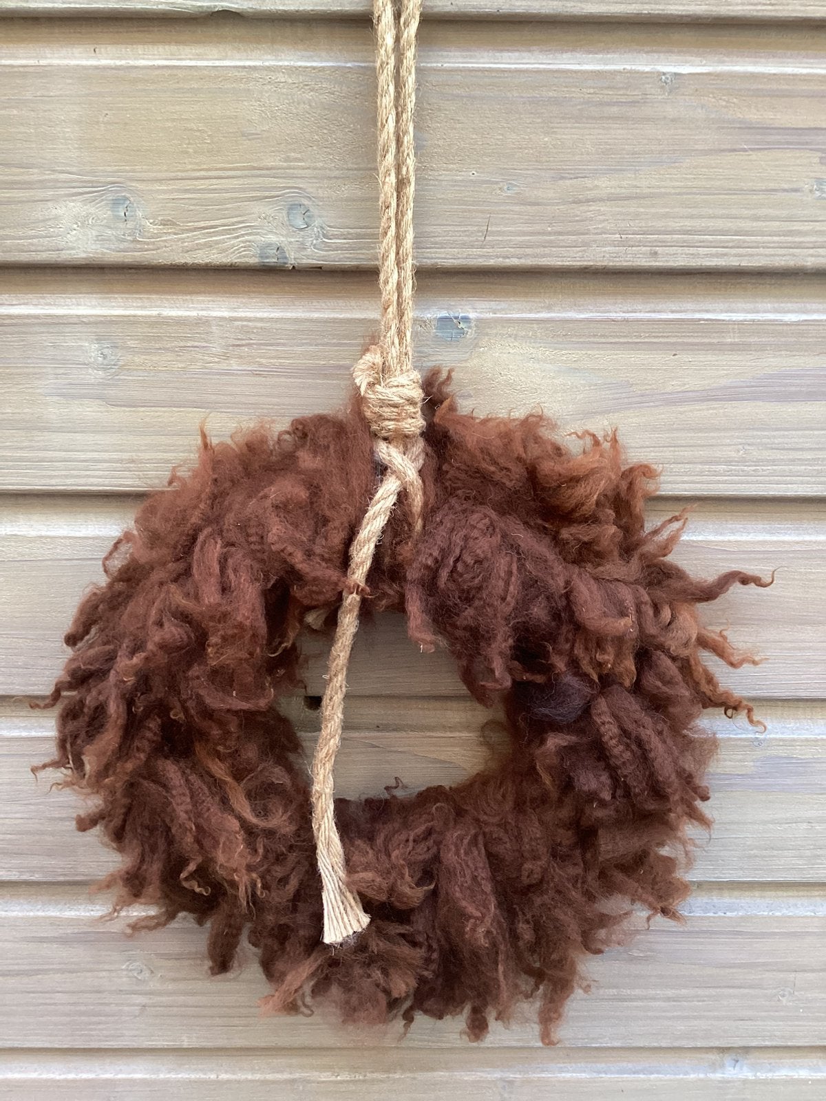 Landelijke krans Alpaca wol handgemaakt, Ophalen, Nieuw