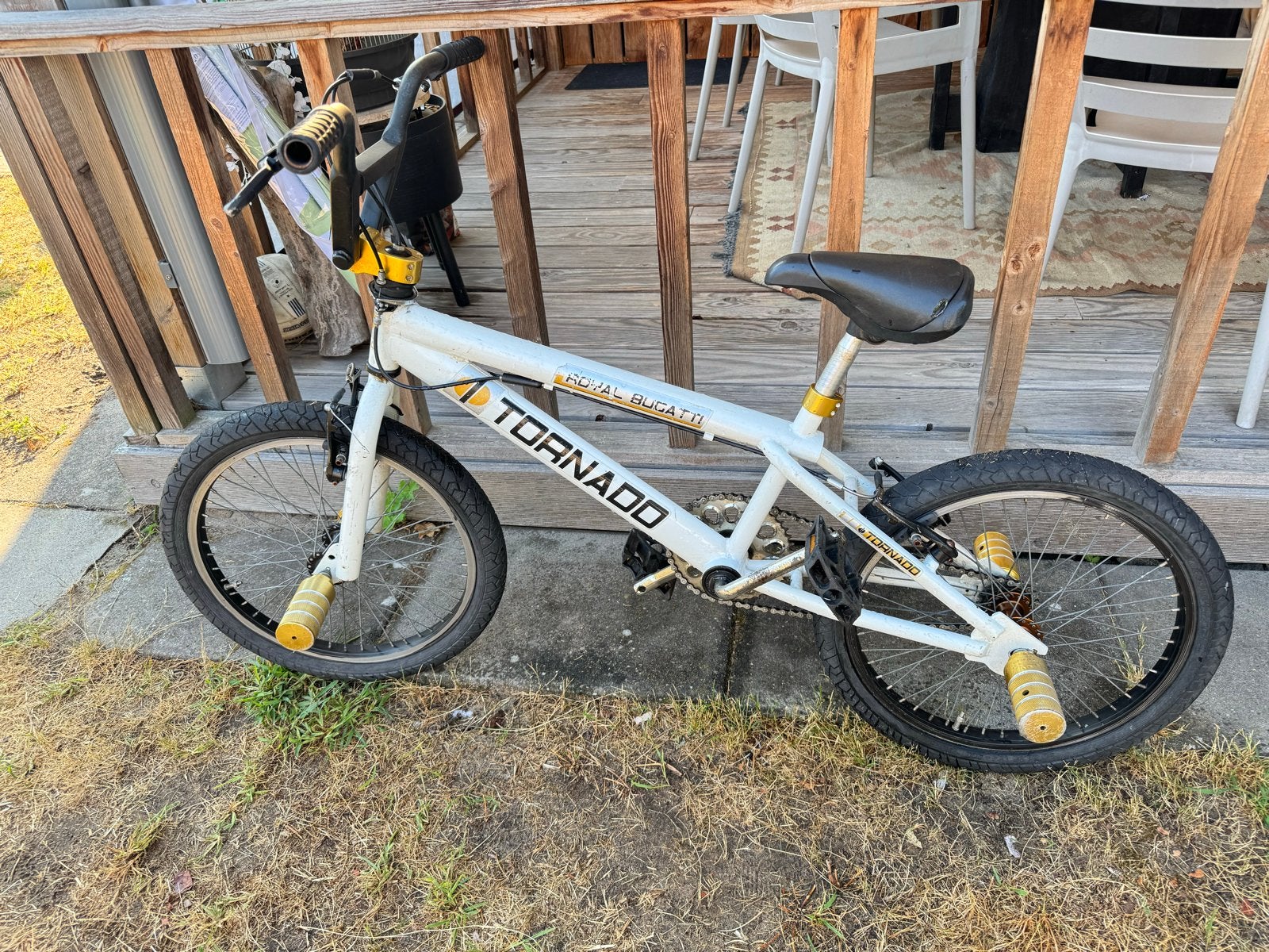 BMX fiets Tornado Royal Bugatto - Wit met goudkleurige detai, Ophalen, Gebruikt, Staal, Velgrem