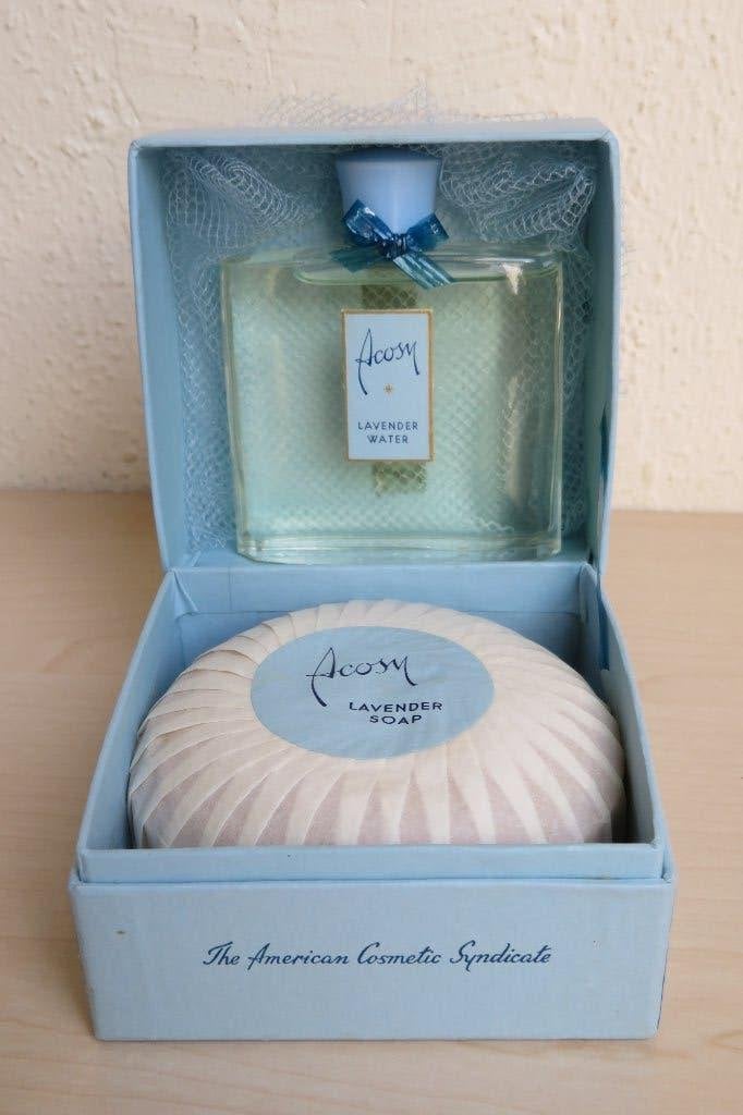 Vintage Acosy geschenkset: zeep en lavendel water, Ophalen of Verzenden, Zo goed als nieuw, Gebruiksvoorwerp