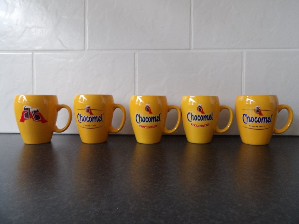 nieuw 5x Chocomel beker (aardewerk), Nieuw, Overige stijlen, Aardewerk, Mok