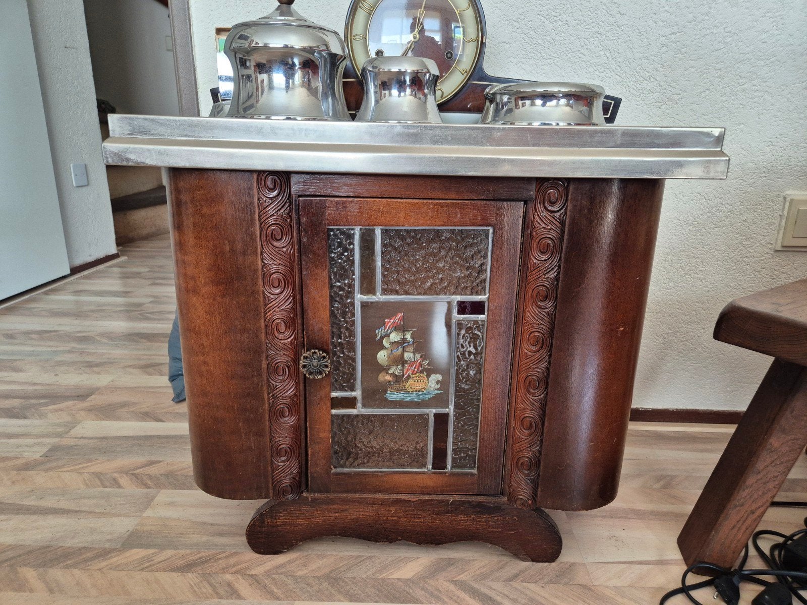 Vintage Art Deco drankenkastje, Ophalen, Gebruikt