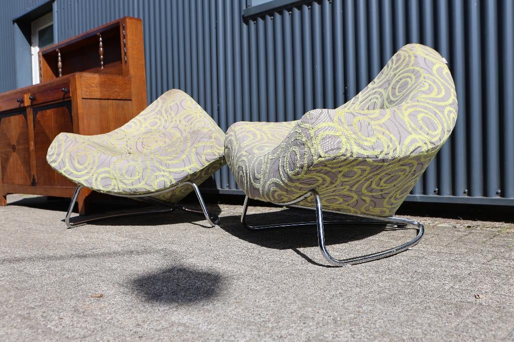 Paul Falkenberg 'Chilli' fauteuils ROM design, Ophalen, N, 75 tot 100 cm, Stof
